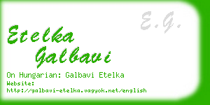 etelka galbavi business card